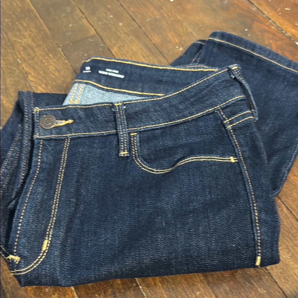Old Navy 10  Short High Rise Wow Straight Dark Blue Denim Jeans